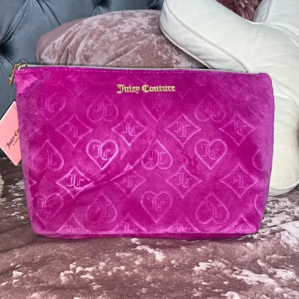 Juicy Couture Velour Purple Makeup Bag
